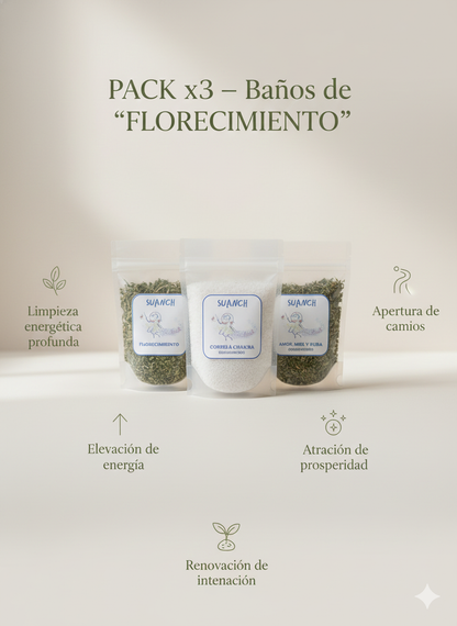 PACK x3 – Baños de "FLORECIMIENTO"