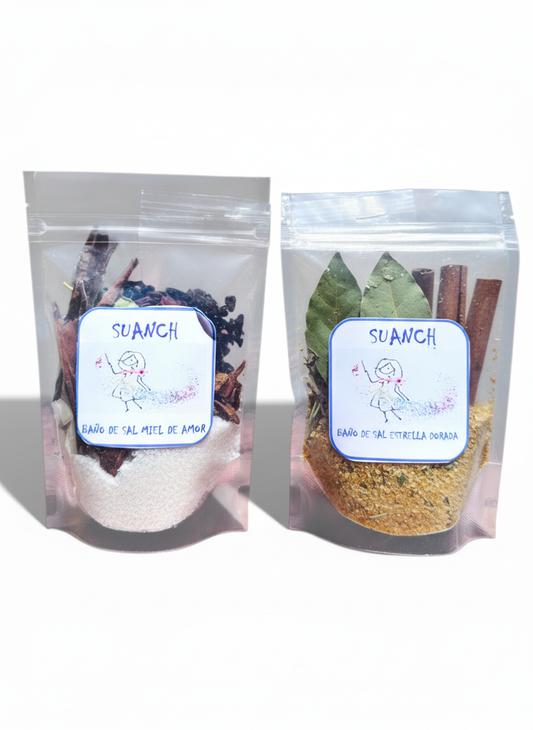 PACK x2 - Baño de Sal “ESTRELLA DORADA” y “MIEL DE AMOR”